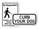 Curb Your Dog Signs