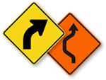 Curve Ahead Signs