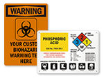 Custom Health Hazard Signs