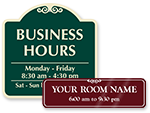 Custom Hours Signs