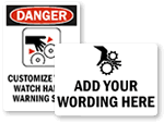 Custom Machine Hazard Signs