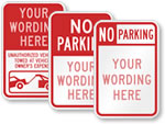 Custom No Parking Signs