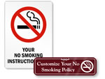 Custom No Smoking Signs