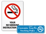 Custom No Smoking Signs