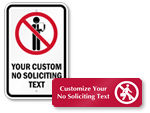 Custom No Soliciting Signs