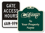 Custom Outdoor Entrance Signs