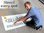 Custom Parking Lot Stencils