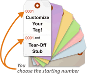 Custom Perforated Tags with Serial Numbering 