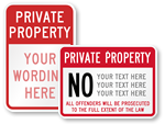 Custom Private Property Signs