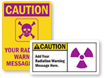 Custom Radiation Signs