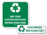 Custom Recycling Signs