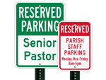 Custom Reserved Parking Signs