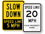 Custom Speed Limit Signs