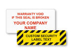 Custom Tamper Evident Labels
