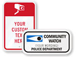 Custom Crime Watch Signs