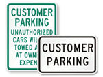 Customer Parking Signs