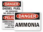 Cylinder Storage Signs