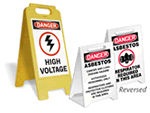 Danger Stand Up Floor Signs