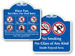 Decorative Pool Signs