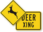 Deer Crossing Signs