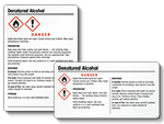 Denatured Alcohol GHS Labels