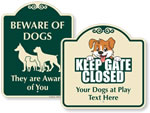 Designer Beware of Dog Signs