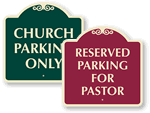 Designer Church Parking Signs