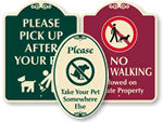 Designer Dog Poop Signs