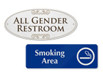 DiamondPlate™ Metal Door Signs