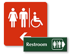 Directional Bathroom Signs