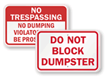 Do Not Block Dumpster