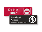 Do Not Enter Door Sign