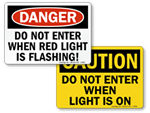 Do Not Enter   Flashing Light