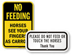 Do Not Feed Horses Signs