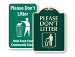 Do Not Litter Signs