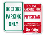 Doctor Parking Signs