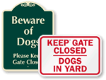 Dog Gate Signs