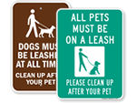 Dog Leash Signs