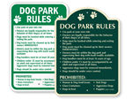 Dog Park Regulation Signs