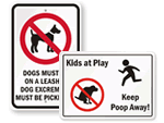 No Dog Poop Signs