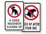 No Dog Poop Signs