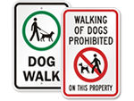 Dog Walk Signs