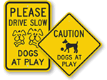 Dogs at Play Signs