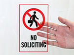 No Soliciting Door Decals