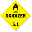 Class 5 Oxidizer Placards