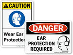 Ear Protection Area Signs