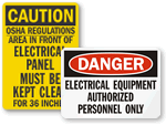 Electrical Warning Signs