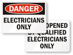 Electricians Only Labels