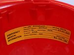 Self Laminating Emergency Medical Information Hard Hat Labels