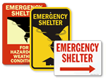 Emergency Shelter Signs